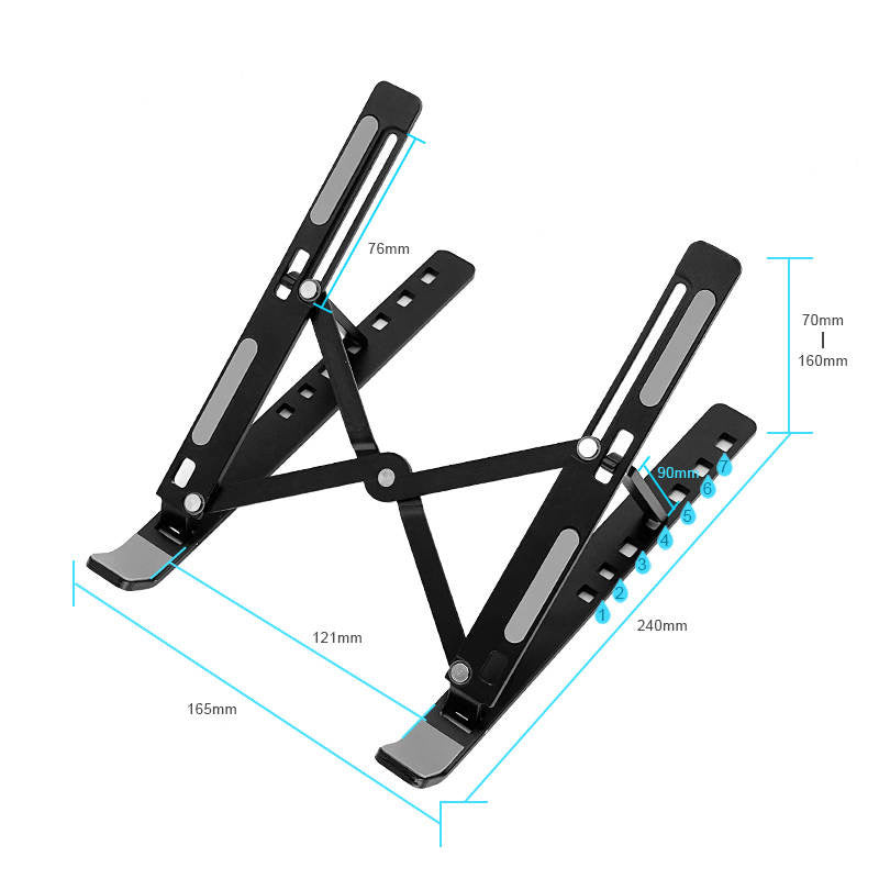 black laptop stand