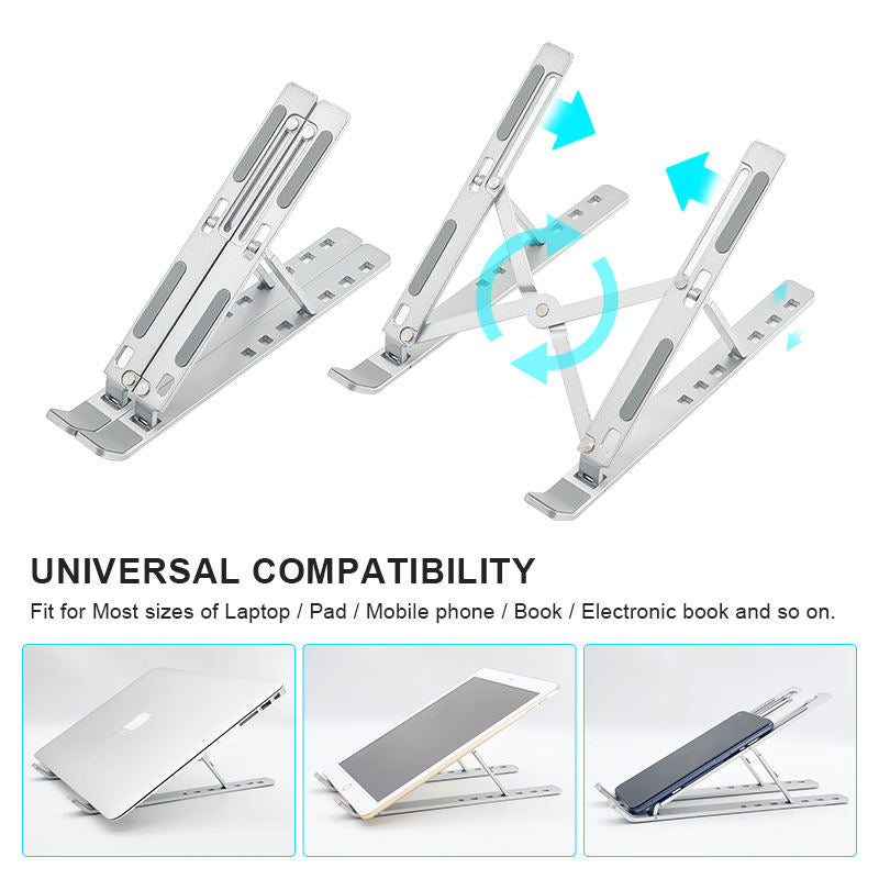 silver laptop stand