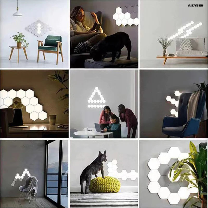 6X Hexagon LED Gaming Lights with App Control and 16 Million Colours