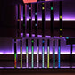 "Colorful LED light bar with sound activation" "App-controlled LED light with music sync" "RGB LED light with voice control" "Music reactive LED light bar with app control" "Ambient LED light with sound-responsive features"