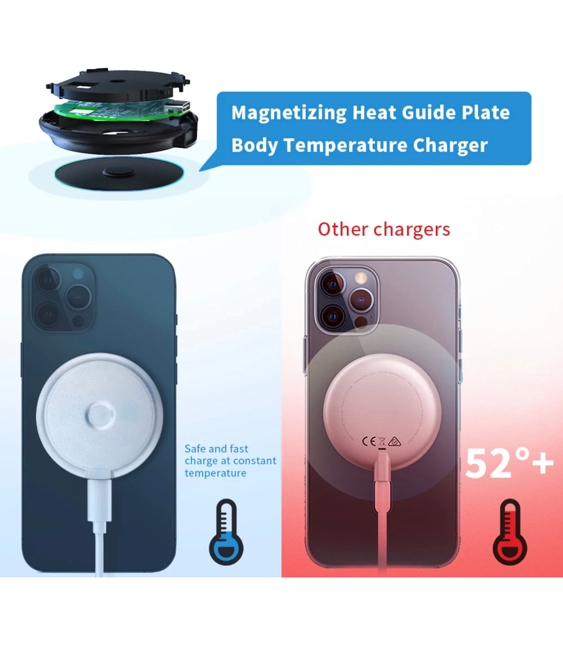 Two in One Wireless Charger Magnetic 15W Fast Charging For Iphone