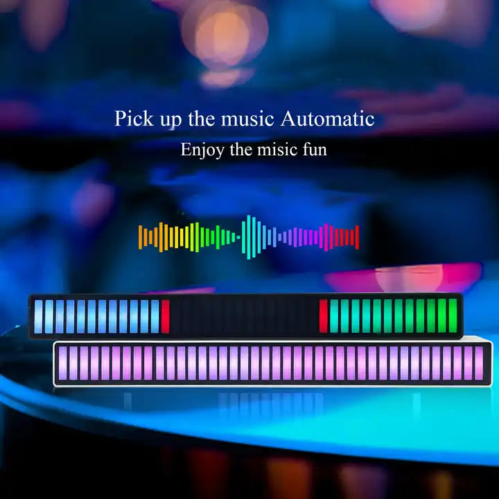 32 LED RGB Auto Sound Control Light Voice Activated Pickup Music Rhythm  Light de